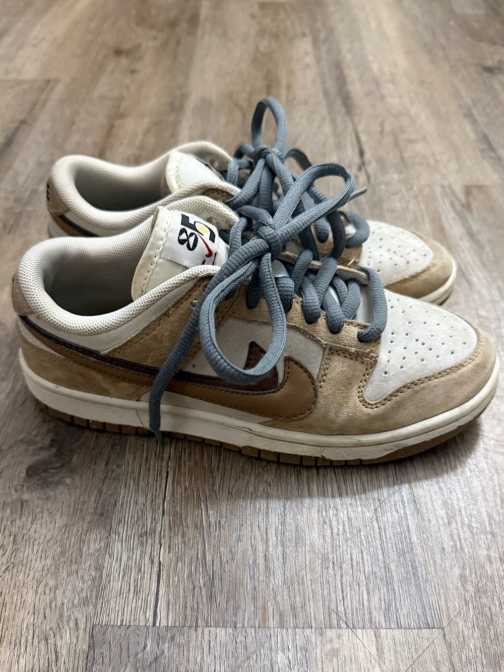 Nike Dunk Low SE 85 Double Swoosh Sail Brown DO9457-115 Women’s Size 6.5 - Picture 2 of 13